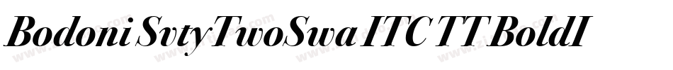 Bodoni SvtyTwoSwa ITC TT BoldIt字体转换